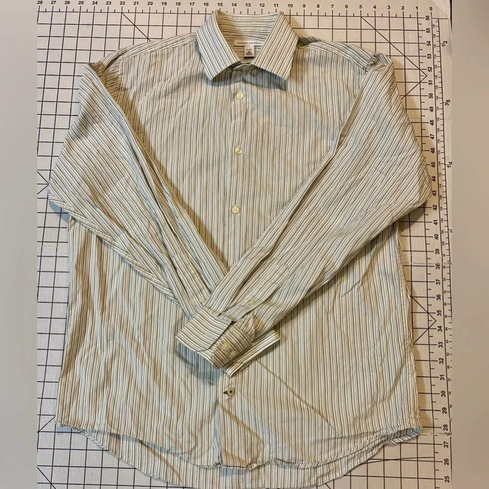 Banana Republic Men’s Medium 15-15.5 Striped‎ Button Down Shirt